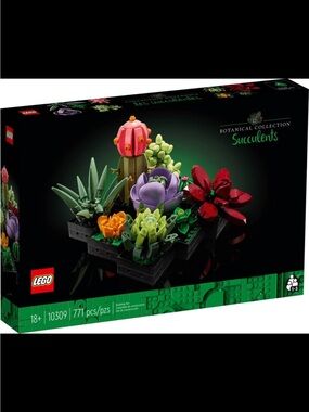 Lego Botanical Collection Succulents Set - Green, Red, Purple, Yellow, Pink